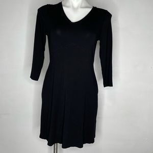 Boden casual black dress 3/4 sleeves petite